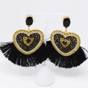 Rhinestone Fringe Earrings